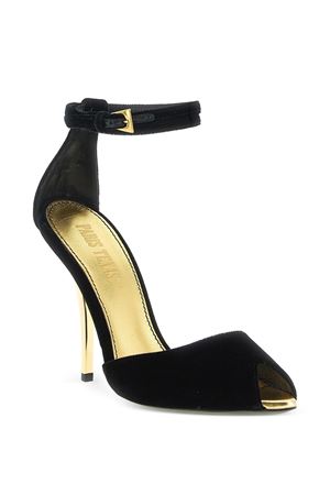 Sandalo 'Jessica' in velluto nero PARIS TEXAS | PX1755XVLVGBLACKGOLD